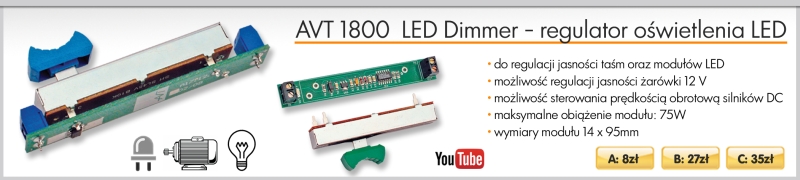 AVT1800 LED Dimmer - regulator owietlenia LED
